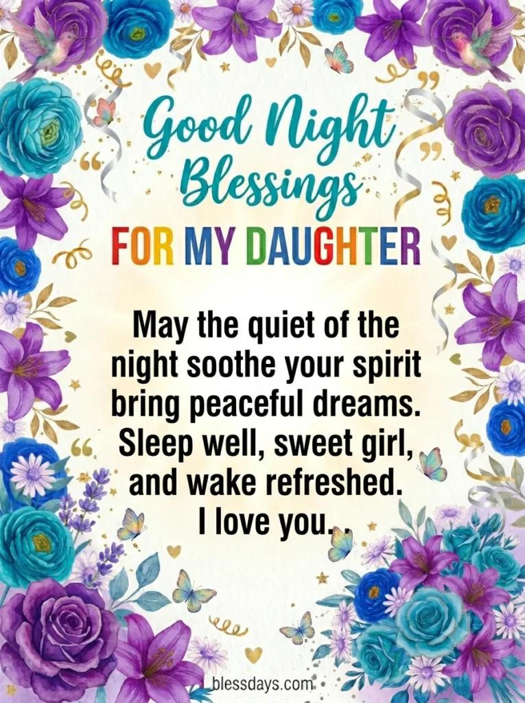 Good Night Blessings for My Daughter