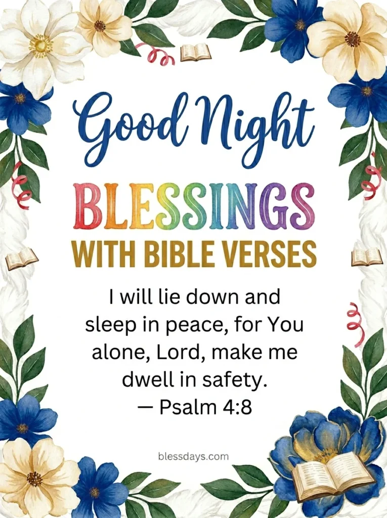 Good Night Blessings with Bible Verses