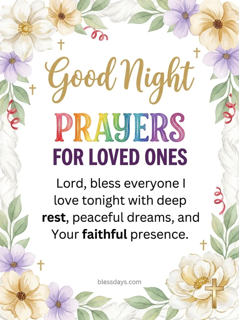 Good Night Prayers for Loved Ones