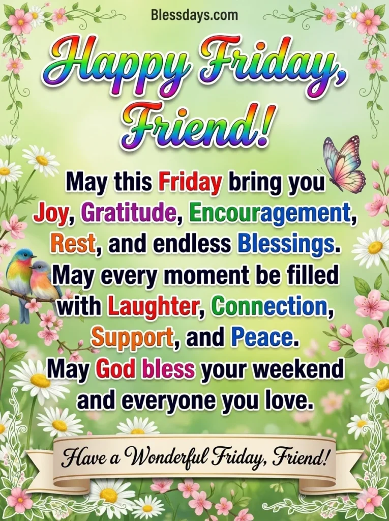 Happy Friday Blessings for Friends