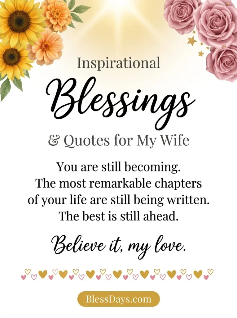 Inspirational Blessings and Quotes for My Wife