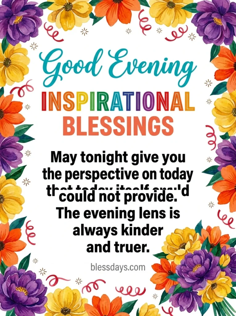 Inspirational Good Evening Blessings