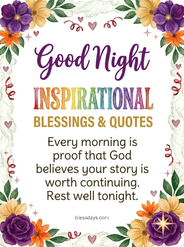 Inspirational Good Night Blessings and Quotes