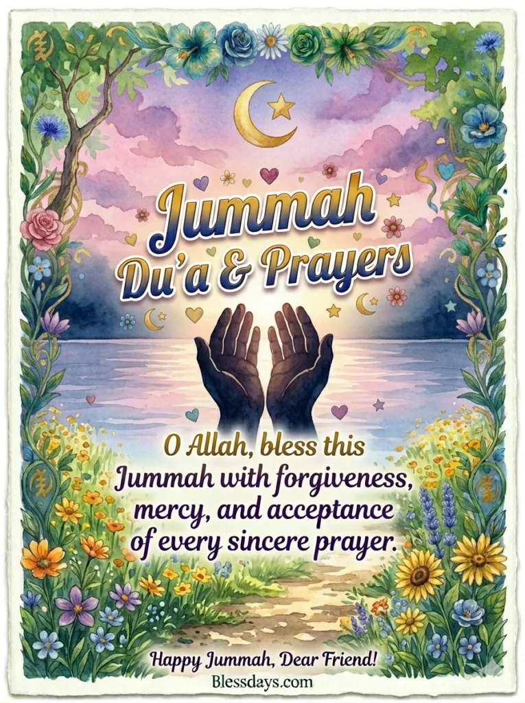 Jummah Mubarak Prayers in English