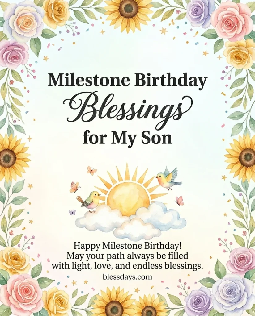 Milestone Birthday Blessings for My Son