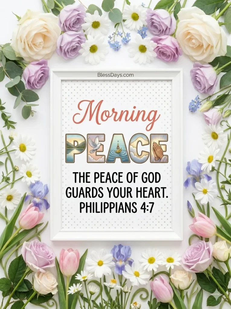Morning Blessings with Bible Verses on Peace