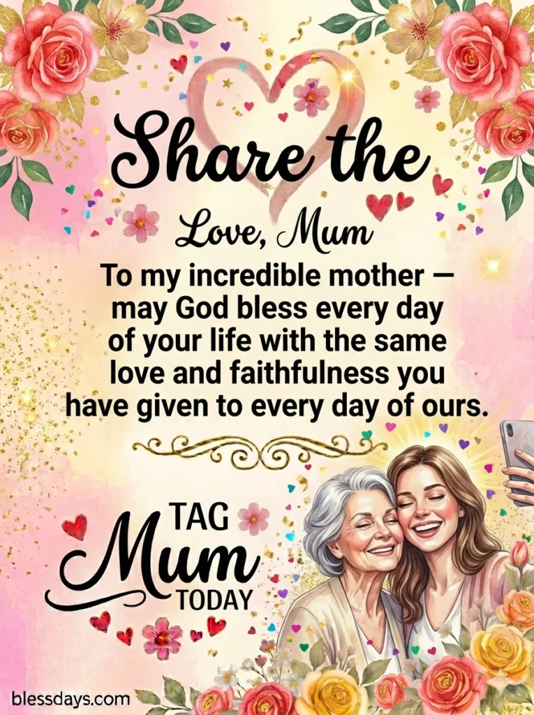 Mother Blessings for Social Media and WhatsApp