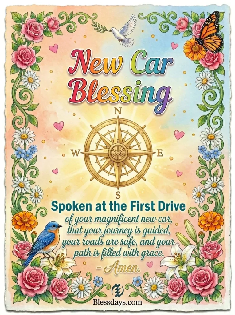 blessing and prayer for a new car complete collection