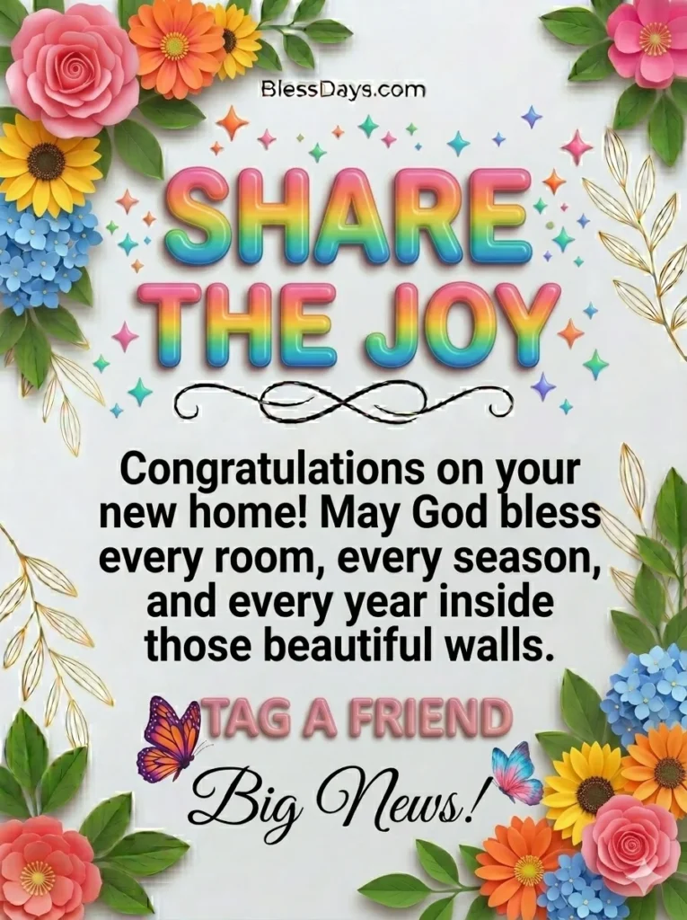 New Home Blessings for Social Media and WhatsApp