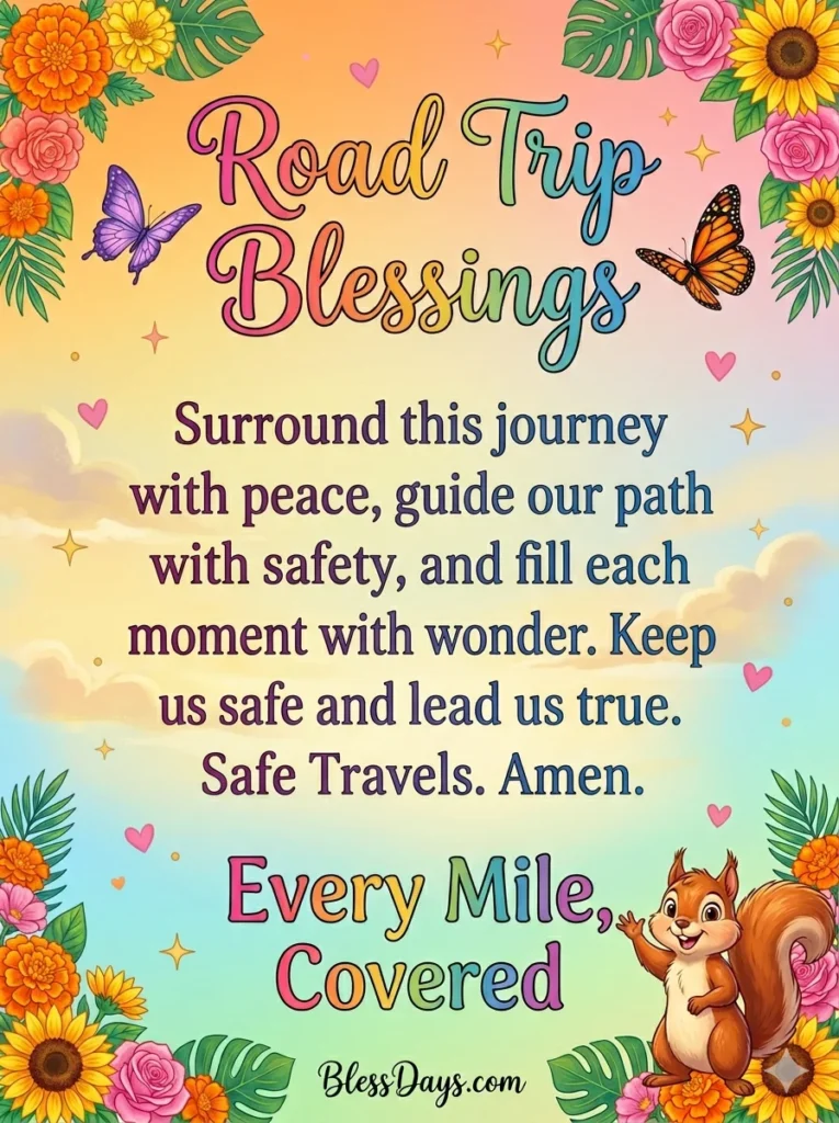 Road Trip Blessings and Prayers