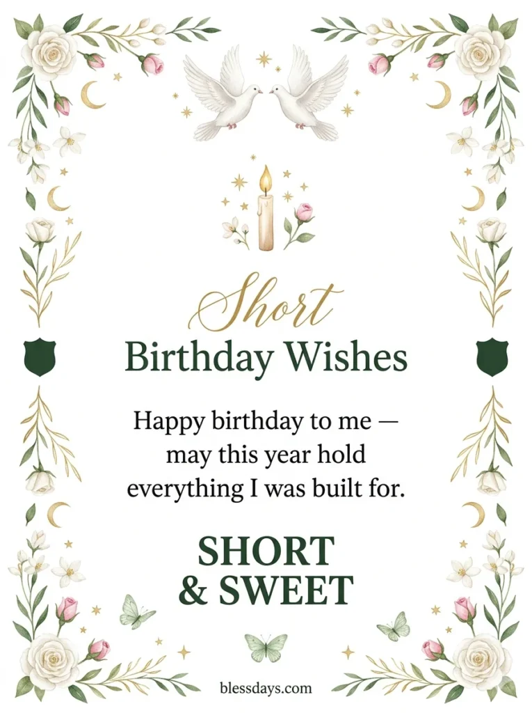 Short Birth day Wishes for Myself