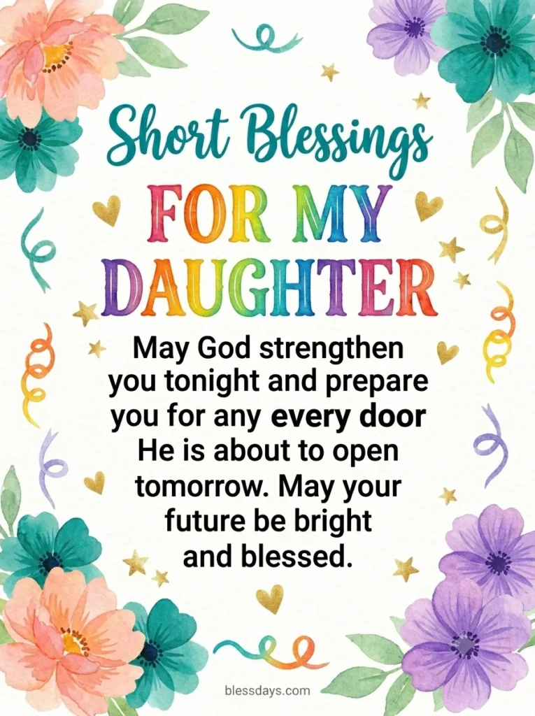 Short Blessings for My Daughter