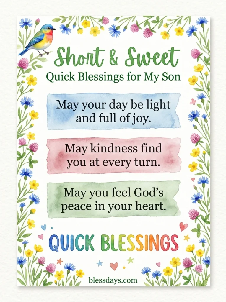 Short Blessings for My Son