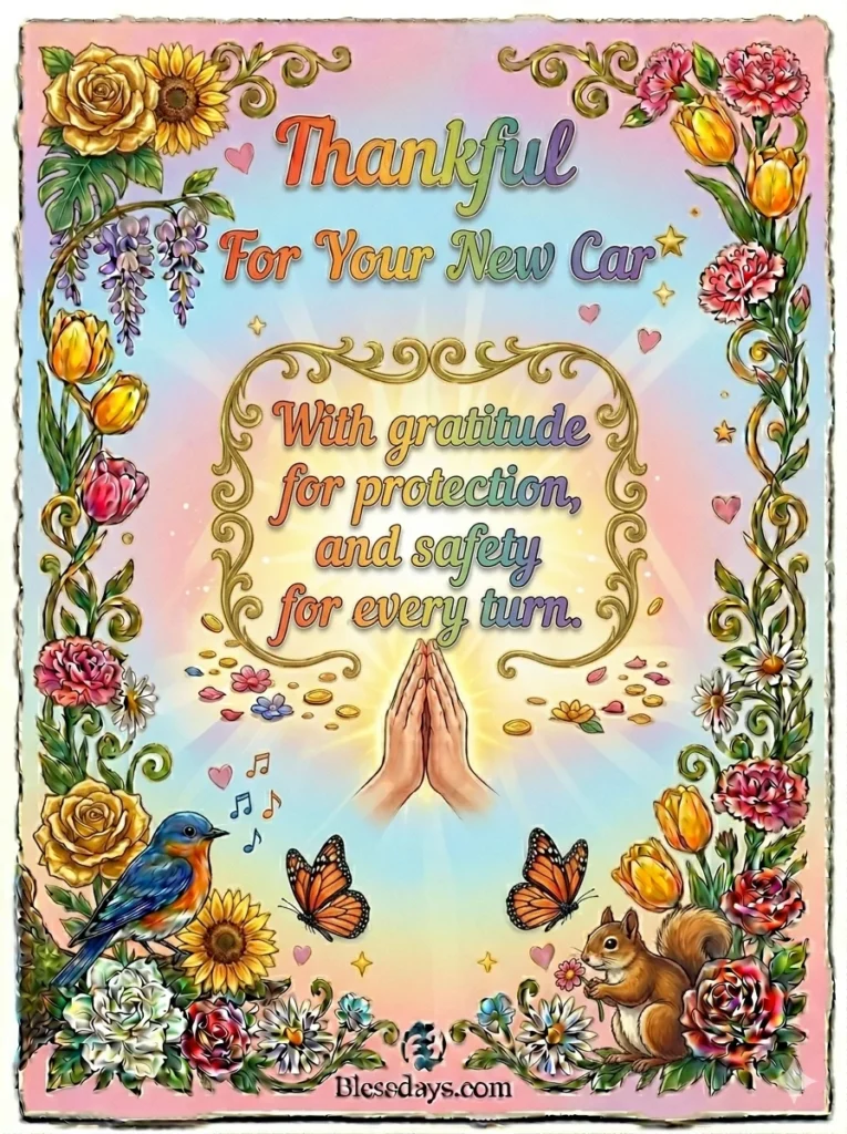 Short New Car Blessings and Wishes