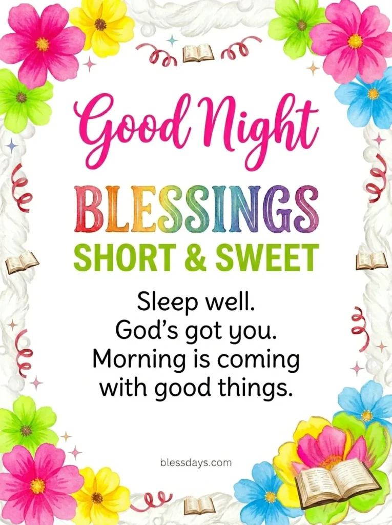 Short and Sweet Good Night Blessings