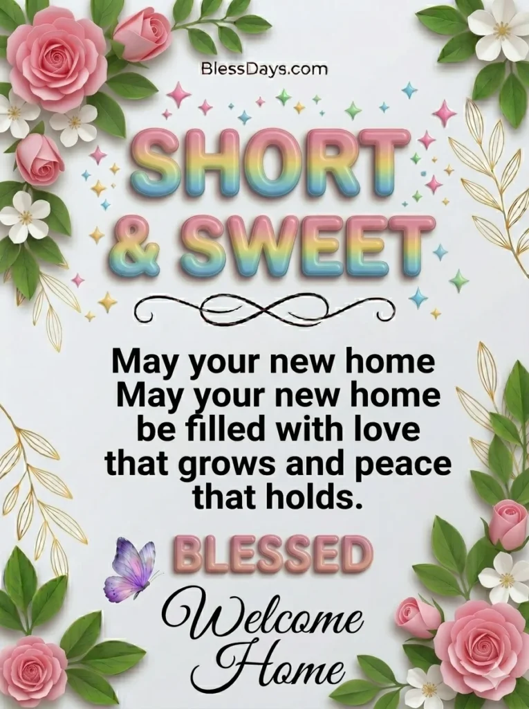 Short and Sweet New Home Blessings