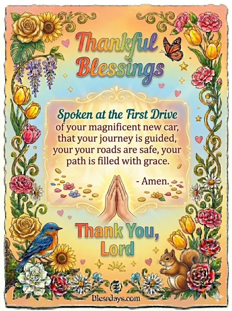 Thankful Car Blessings — Gratitude for the Provision