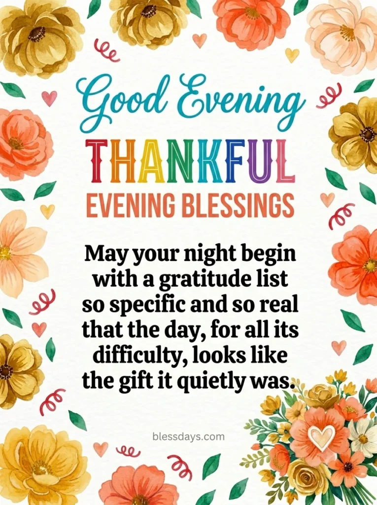 Thankful Evening Blessings