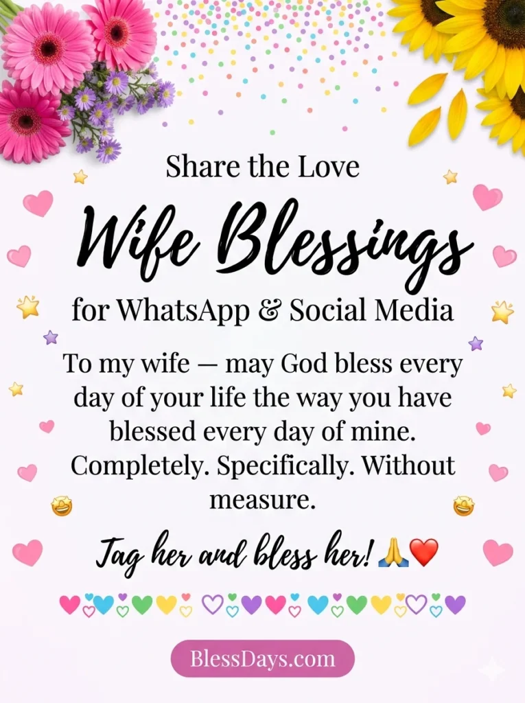 Wife Blessings for Social Media and WhatsApp