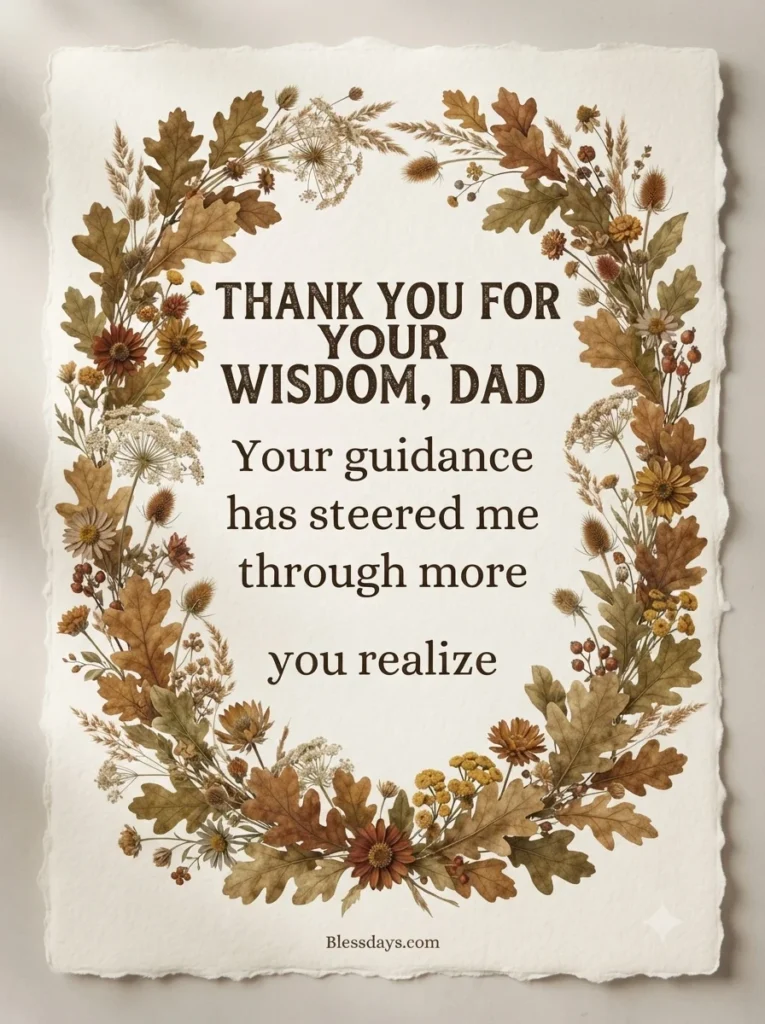 Blessings for Dad's Wisdom and Guidance