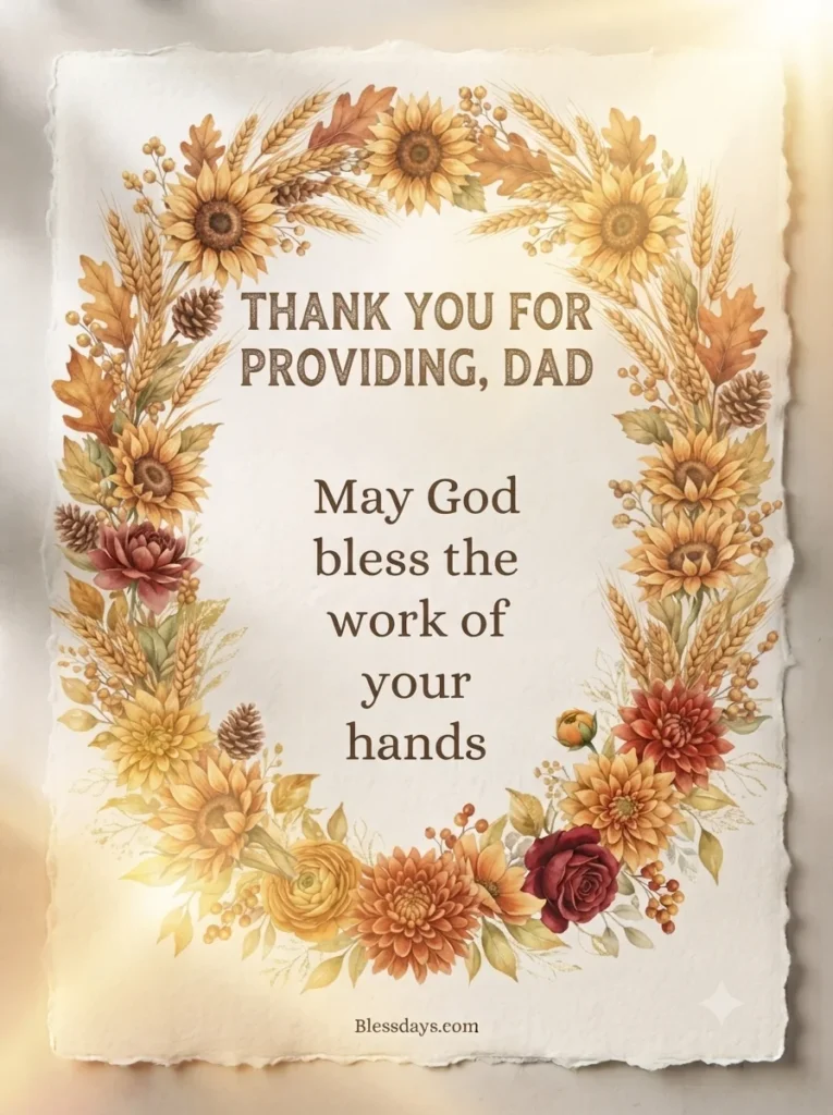 Blessings for Dad's Work and Provision