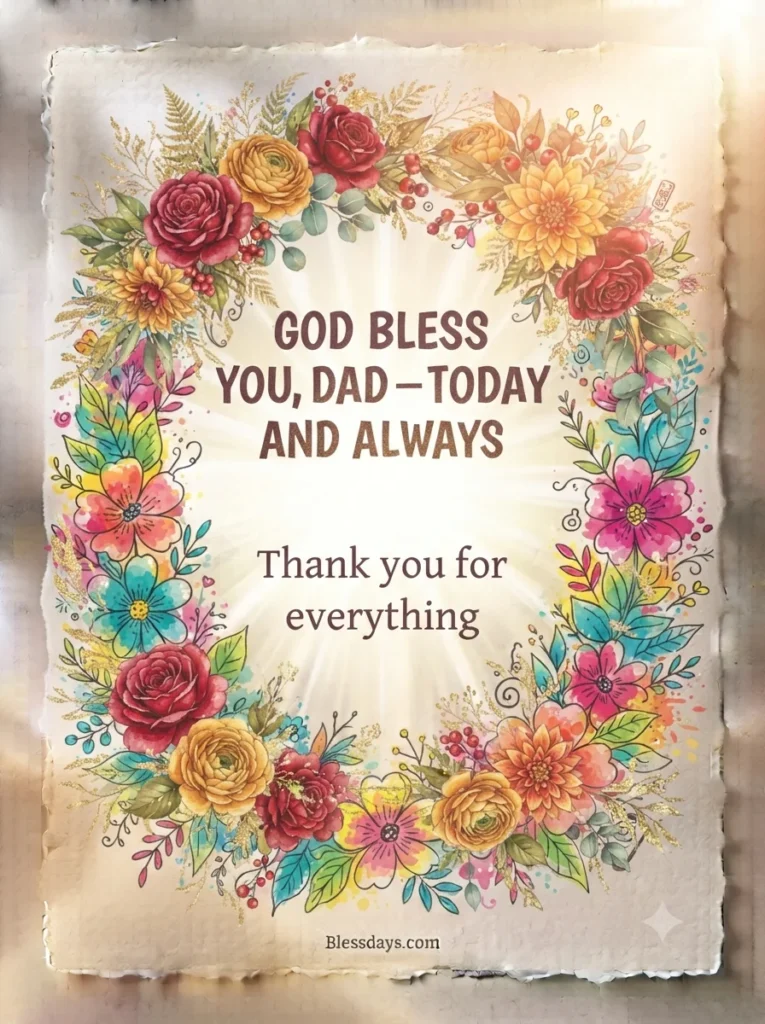 Closing Blessings for Dad
