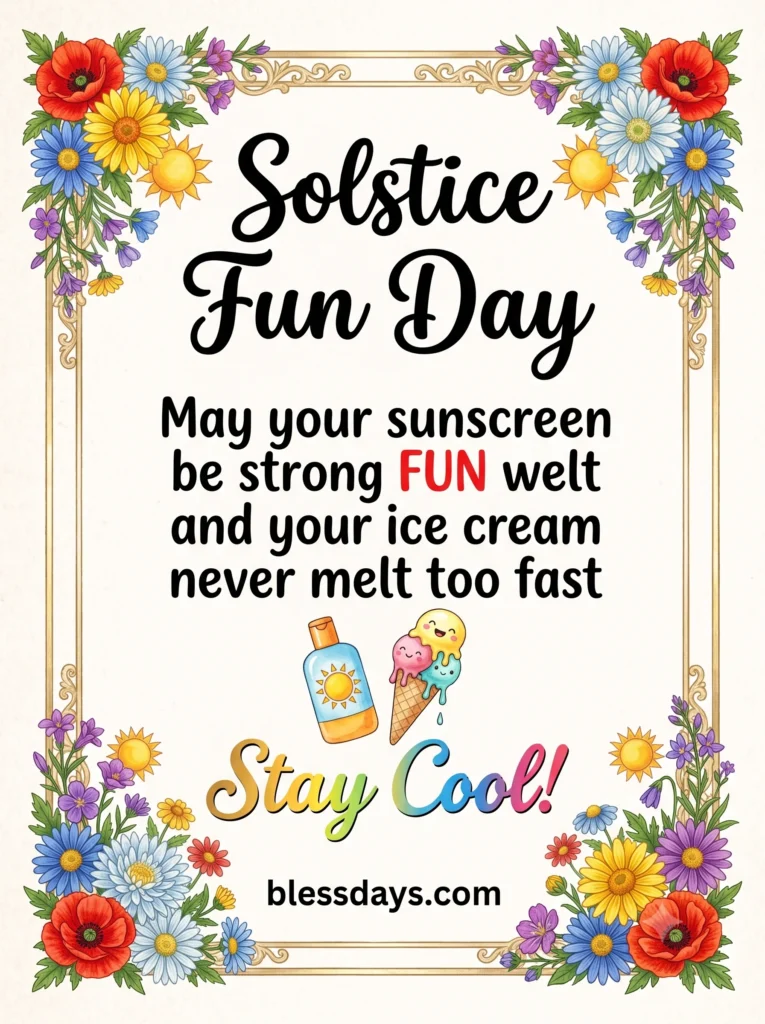 Funny and Lighthearted Summer Solstice Wishes