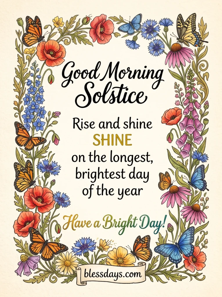 Good Morning Summer Solstice Wishes