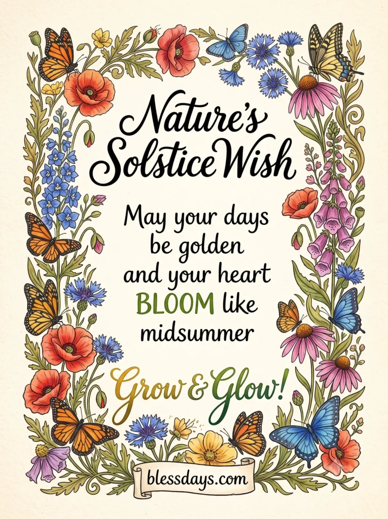 Nature-Inspired Summer Solstice Wishes