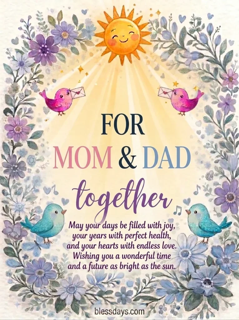 Parents Day Wishes for Mom and Dad Together