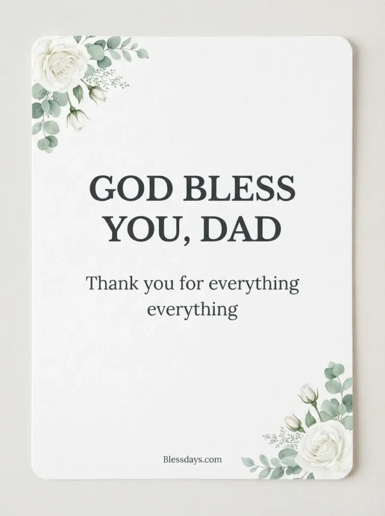 Short Blessings for Dad