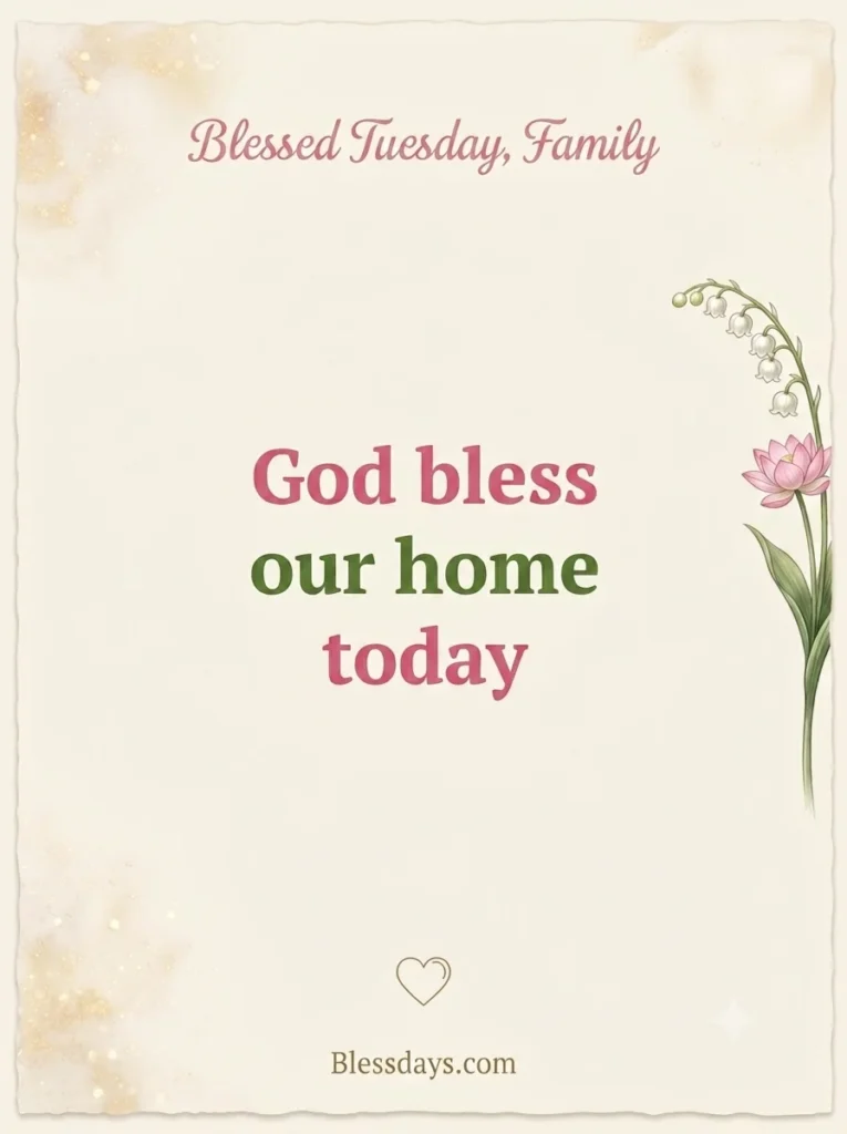 Short Tuesday Blessings for My Family