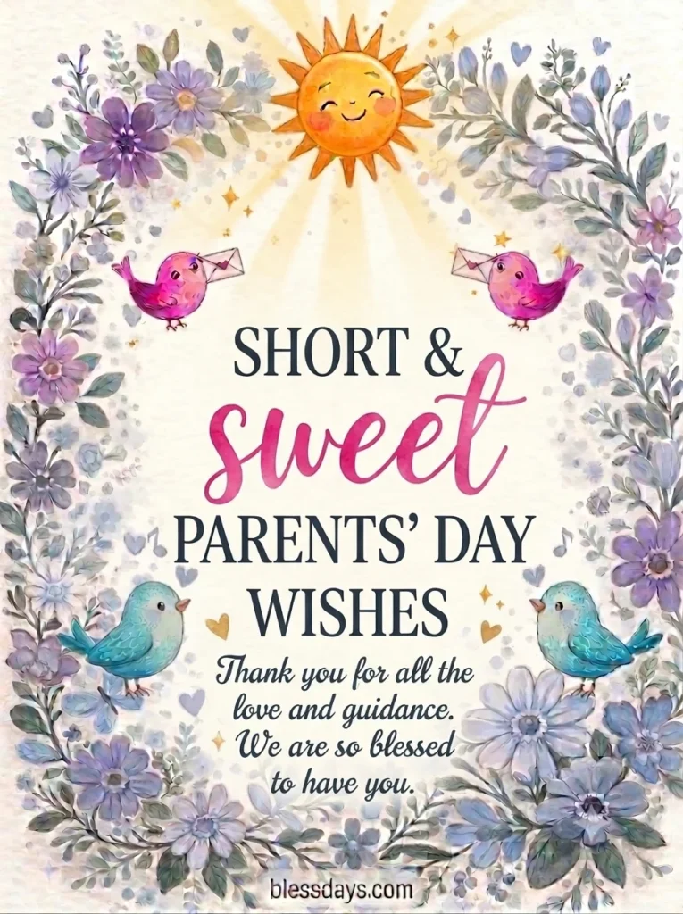 Short and Sweet Parents Day Messages
