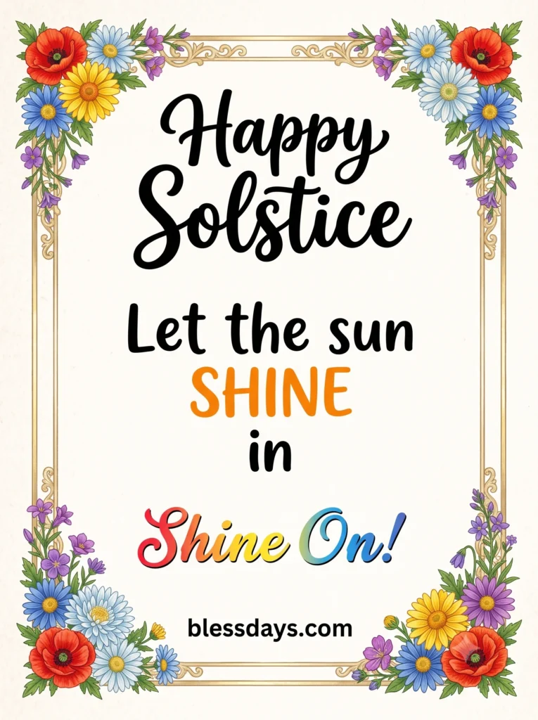 Short and Sweet Summer Solstice Messages