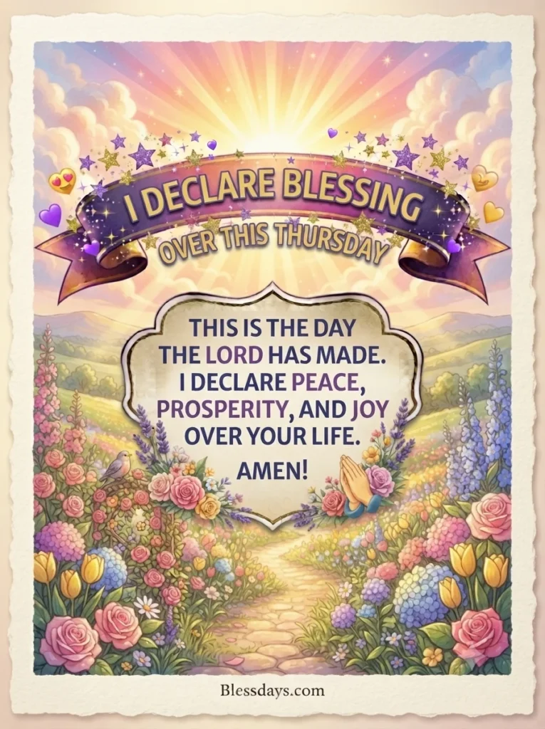 Thursday Declarations of Faith