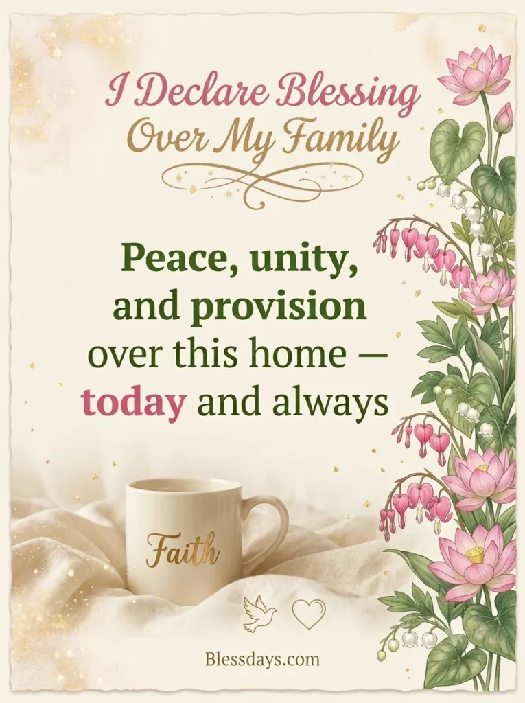 Tuesday Family Declarations and Closing Blessings