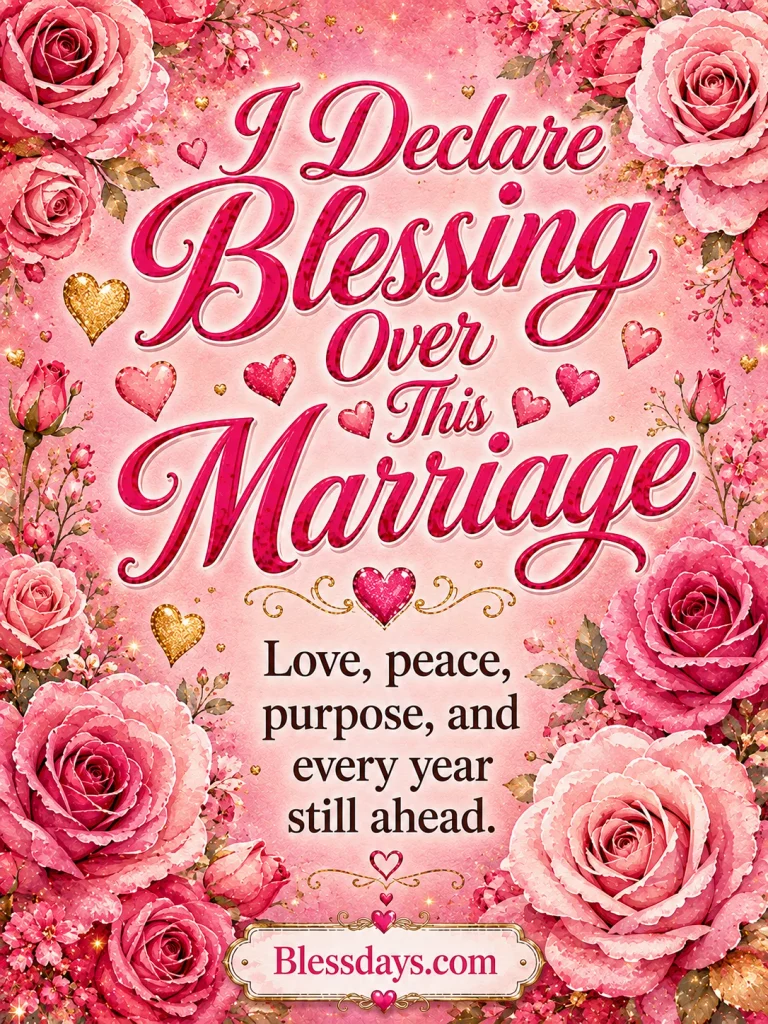 anniversary declarations of blessing