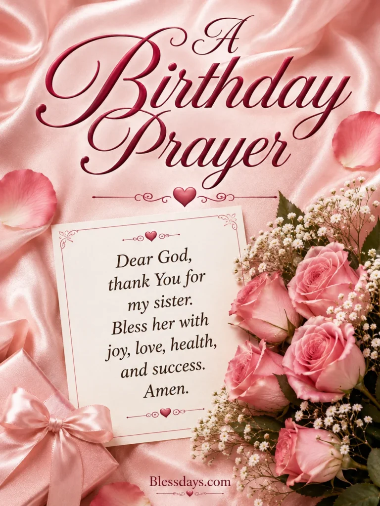 birthday prayers for my sister