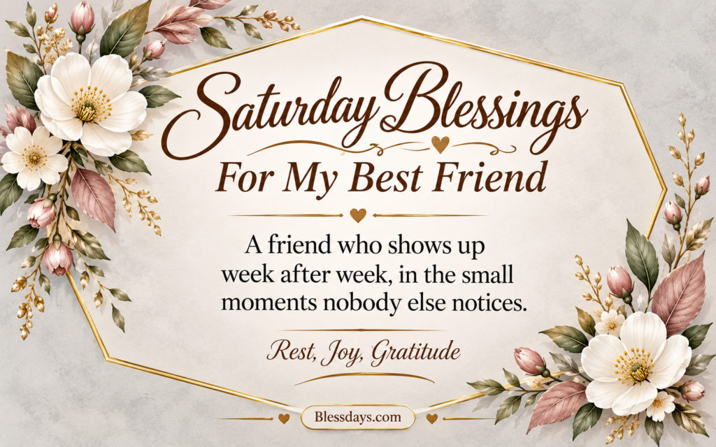 saturday blessing for my best friend
