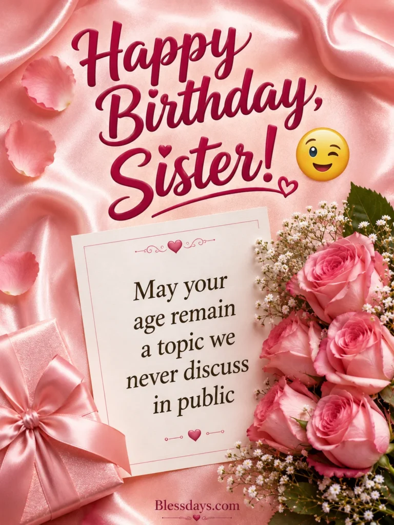 funny birthday blessings for my sister
