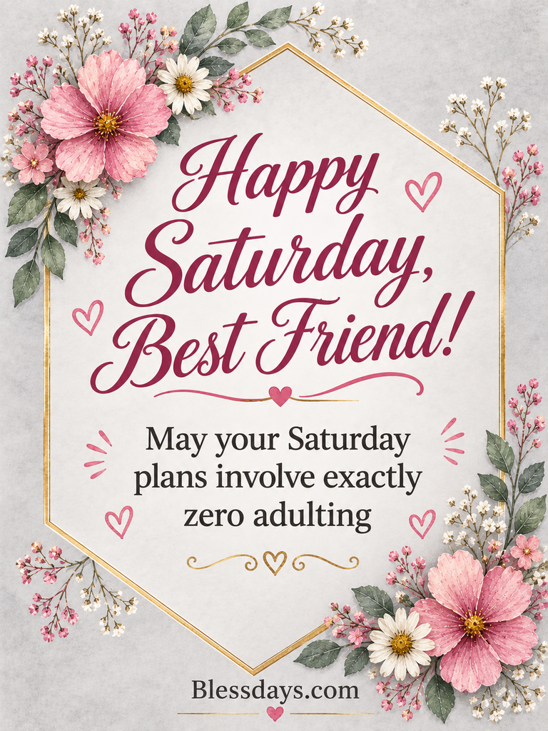 funny saturday blessings for my best friend