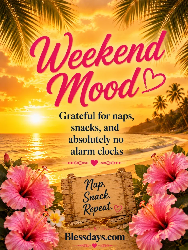 funny and lighthearted weekend gratitude wishes
