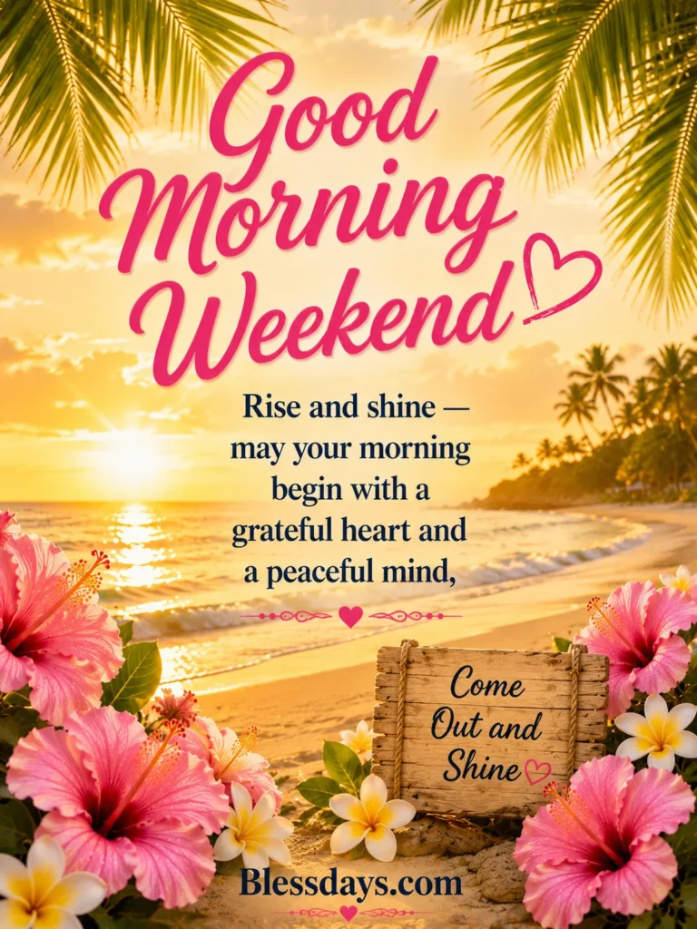 good morning weekend gratitude wishes