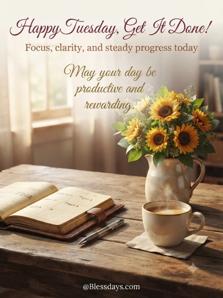 Happy Tuesday Blessings for Work and Productivity