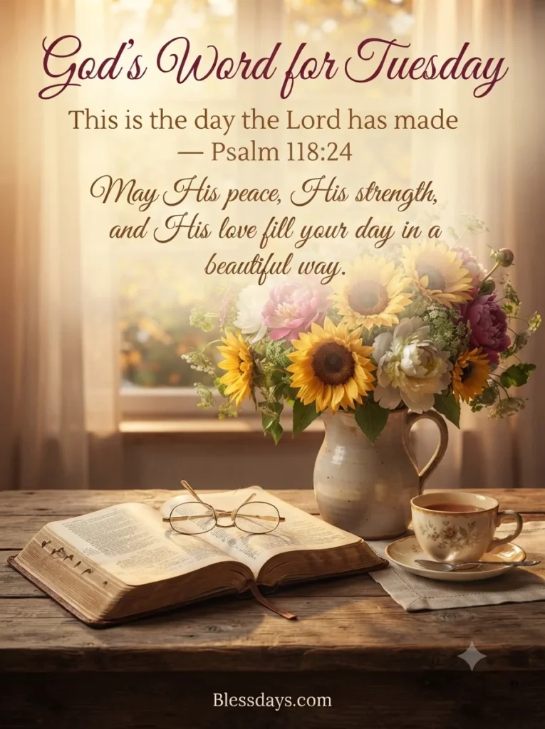 Happy Tuesday Blessings with Bible Verses