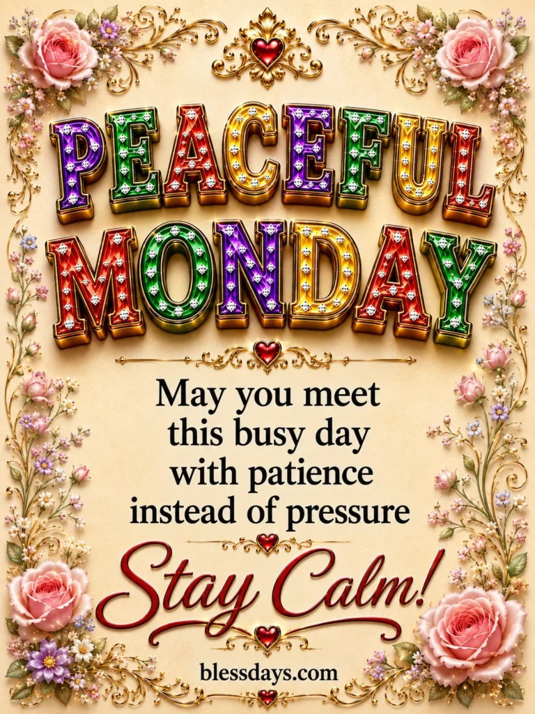 monday blessings for peace and patience