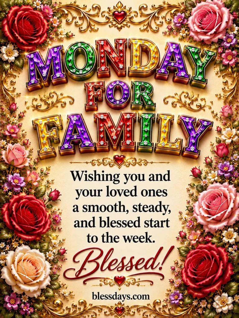 monday wishes for family and friends