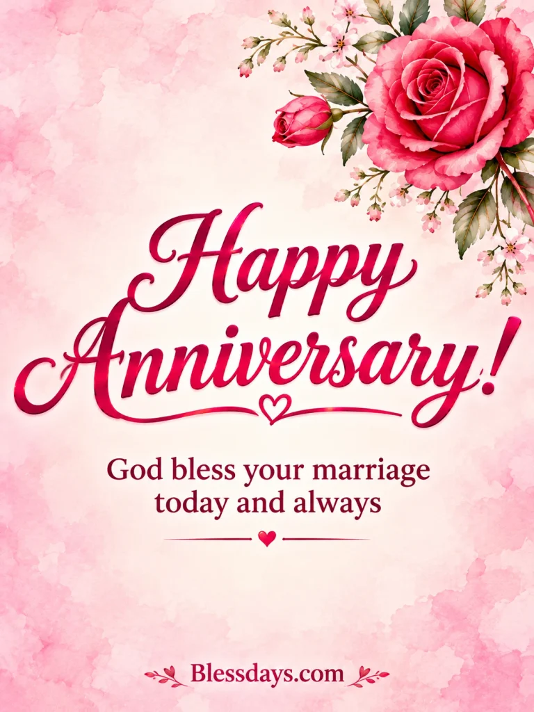 short happy anniversary blessings