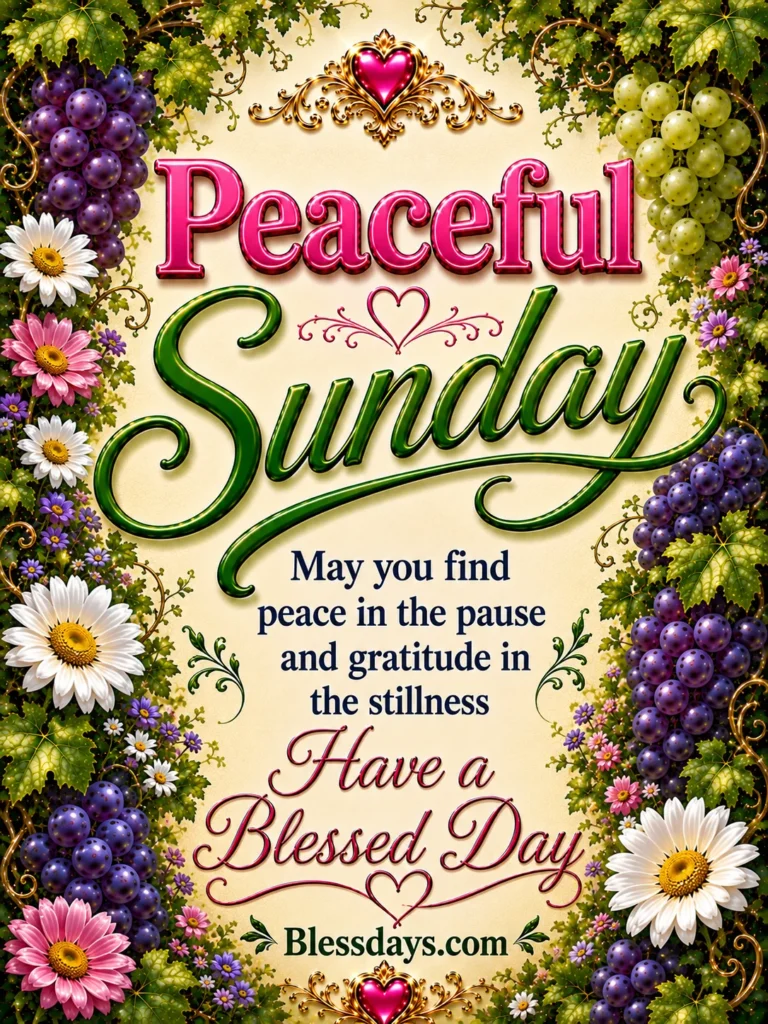 sunday blessings for peace and gratitude