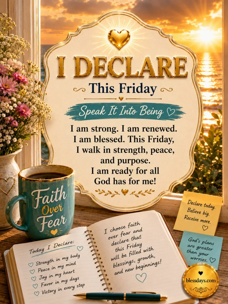 90+ Friday Quotes, Blessings and Prayers to Celebrate the Weekend Ahead friday declarations